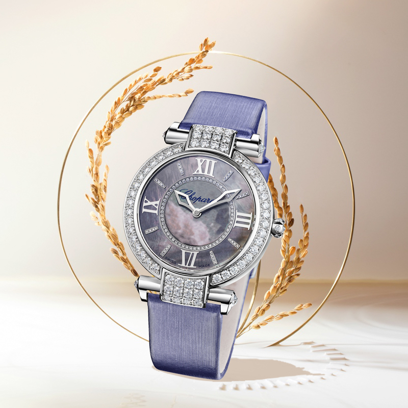 Часы Chopard Imperiale Empress в 36 мм корпусе из белого золота с бриллиантами на корпусе, циферблате и безеле