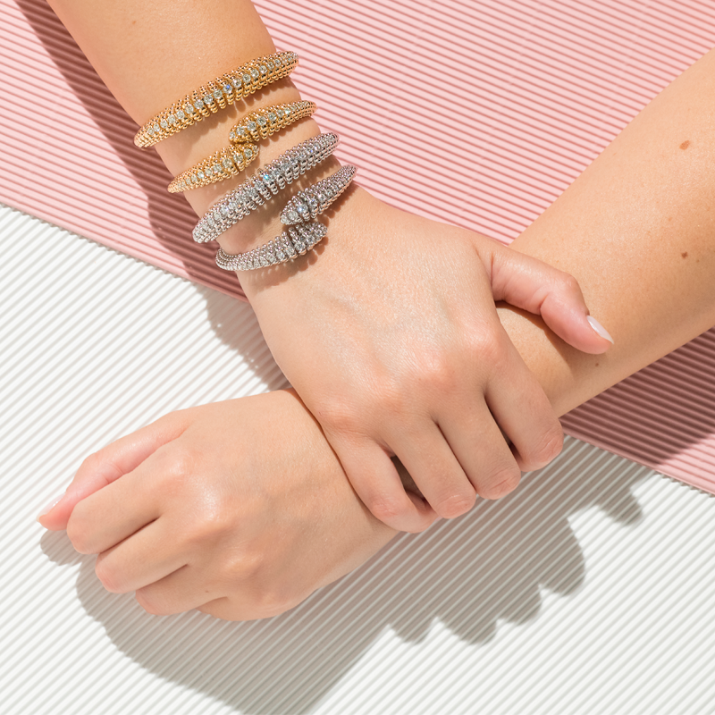 Браслеты FerriFirenze из розового и белого золота с бриллиантами