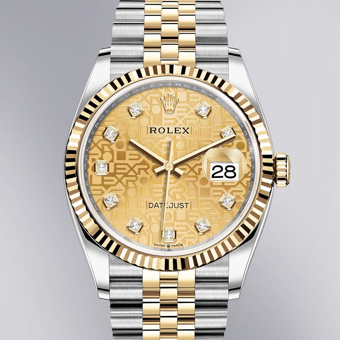 Часы Rolex Datejust в 36 мм корпусе из желтого золота и стали Oystersteel