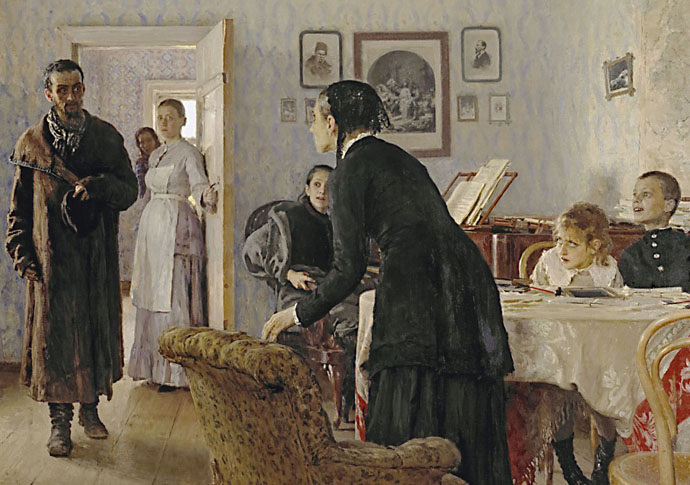 Картина Ильи Репина «Не ждали», написанная в 1884—1888 годах