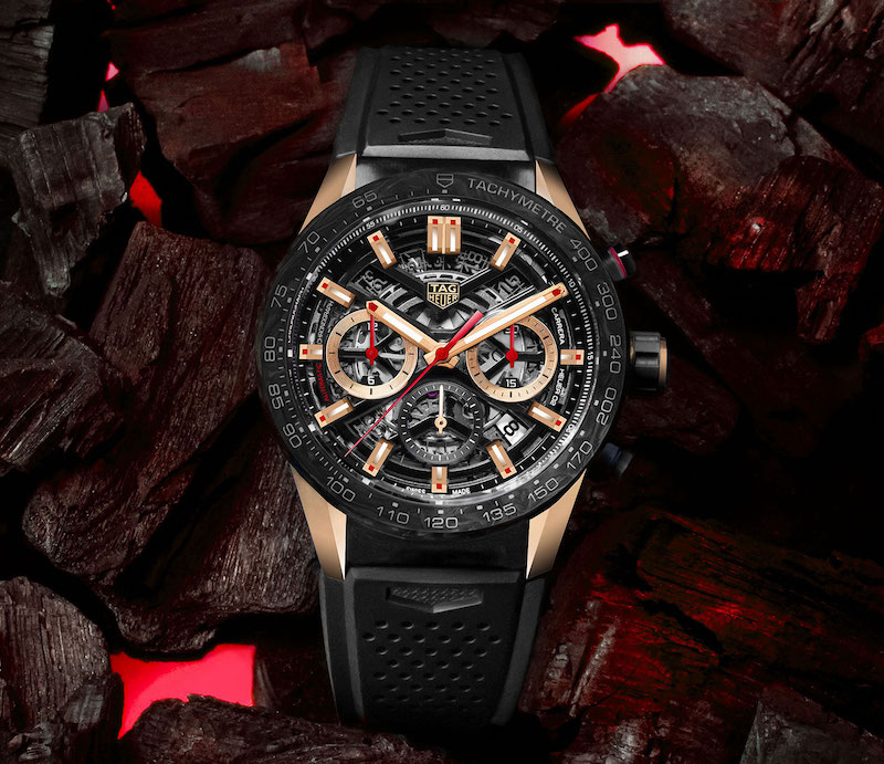 Хронограф TAG Heuer Carrera в корпусе из стали и PVD покрытием с тахиметрической шкалой