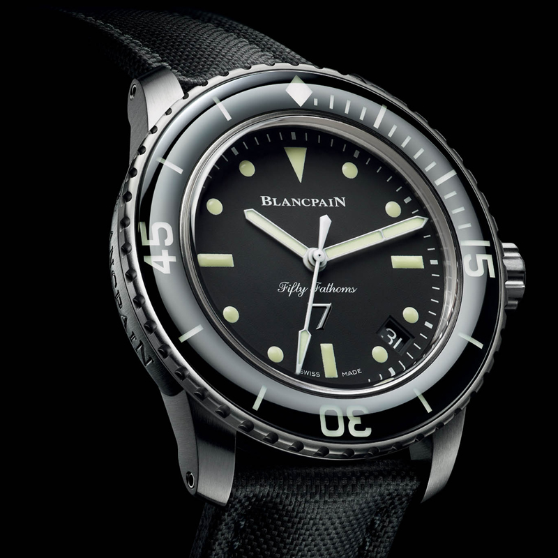 Часы Blancpain Fifty Fathoms в 45 мм титановом корпусе