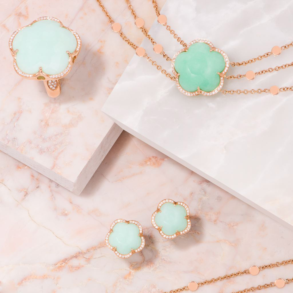 Украшения Pasquale Bruni Bon Ton из розового золота с хризопразами и бриллиантами