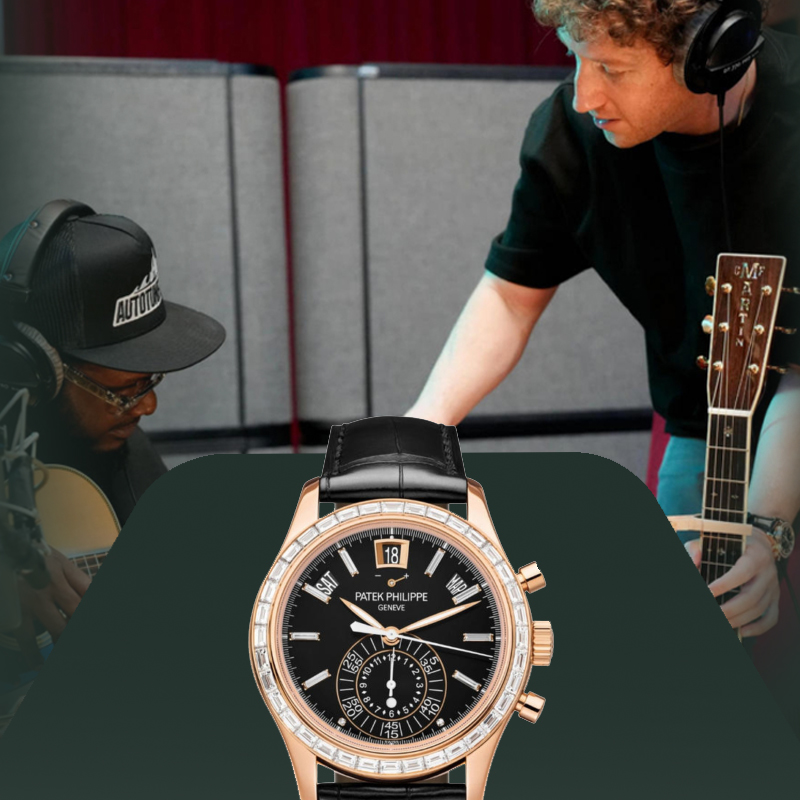 Хронограф Patek Philippe Ref. 5961 в 40 мм корпусе из розового золота с бриллиантами по безелю с годовым календарем