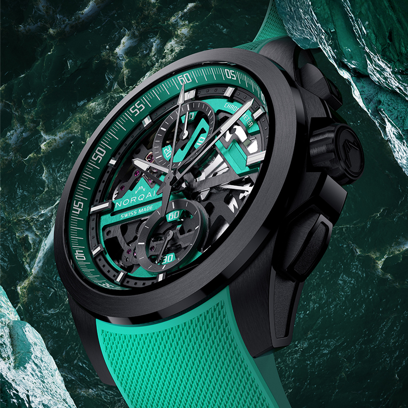 Хронограф NORQAIN Independence Skeleton Chrono в 42 мм корпусе из титана со скелетонизированным циферблатом и функцией Flyback. Лимитированная серия: 500 экземпляров