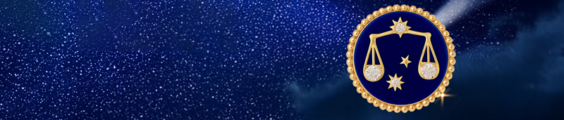 Кулон Serendipity Zodiac «Весы» из желтого золота с бриллиантами и синей керамикой