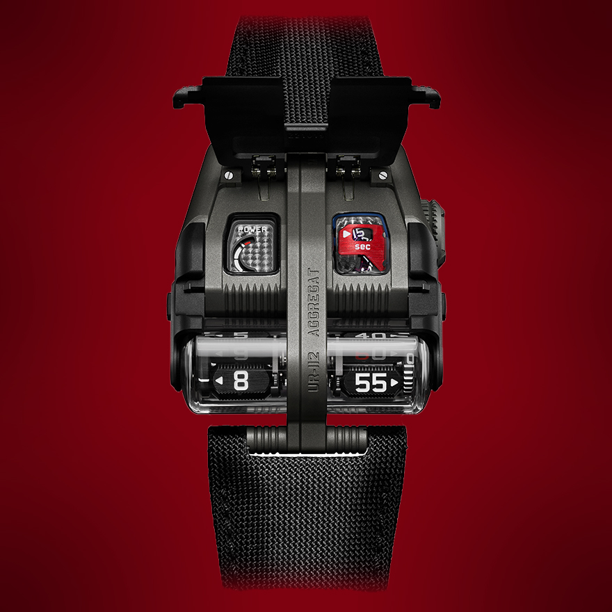 Часы Urwerk UR-112 в корпусе из титана и платины с сателлитной системой индексации времени