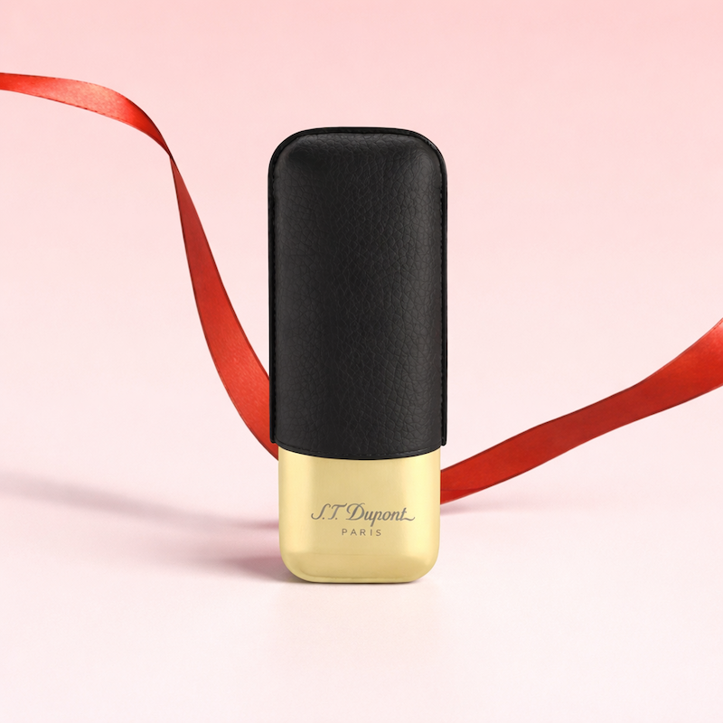 Чехол для сигар S.T. Dupont Cigar Universe с зернистой кожей и отделкой позолотой