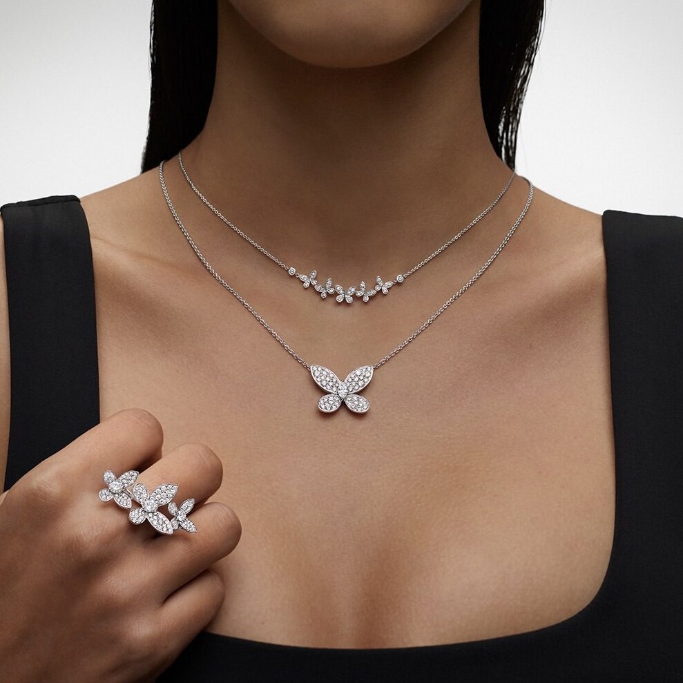 Украшения Graff Butterfly из белого золота с бриллиантами