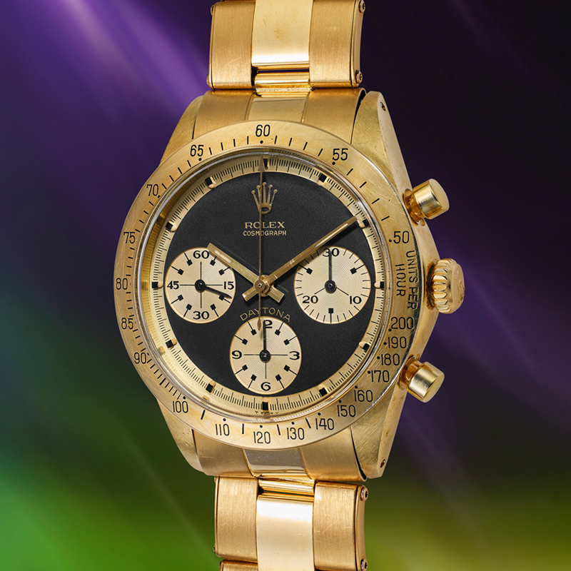 Хронограф Rolex Cosmograph Daytona Paul Newman John Player Special Ref. 6239 в 37 мм корпусе из желтого золота
