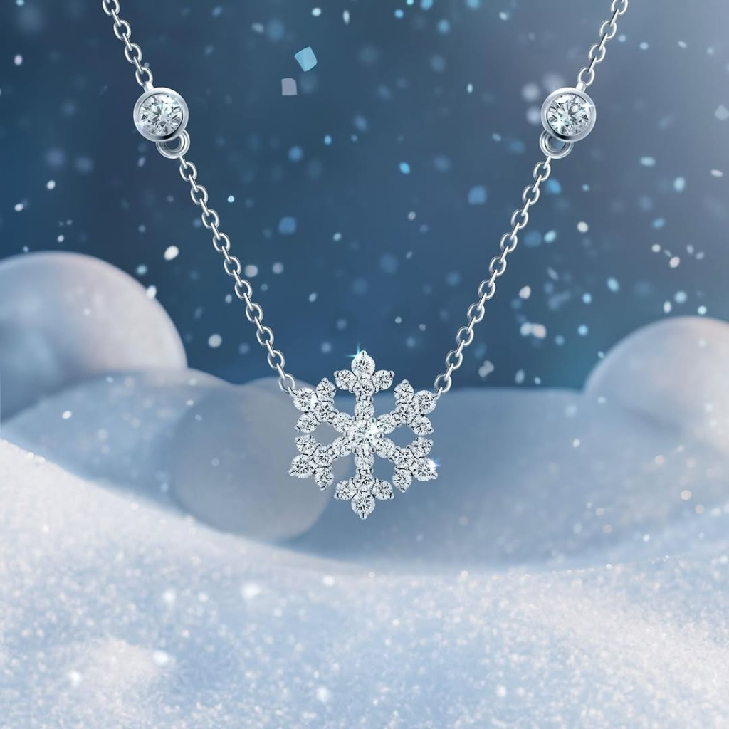 Колье Mercury Classic из белого золота с бриллиантами