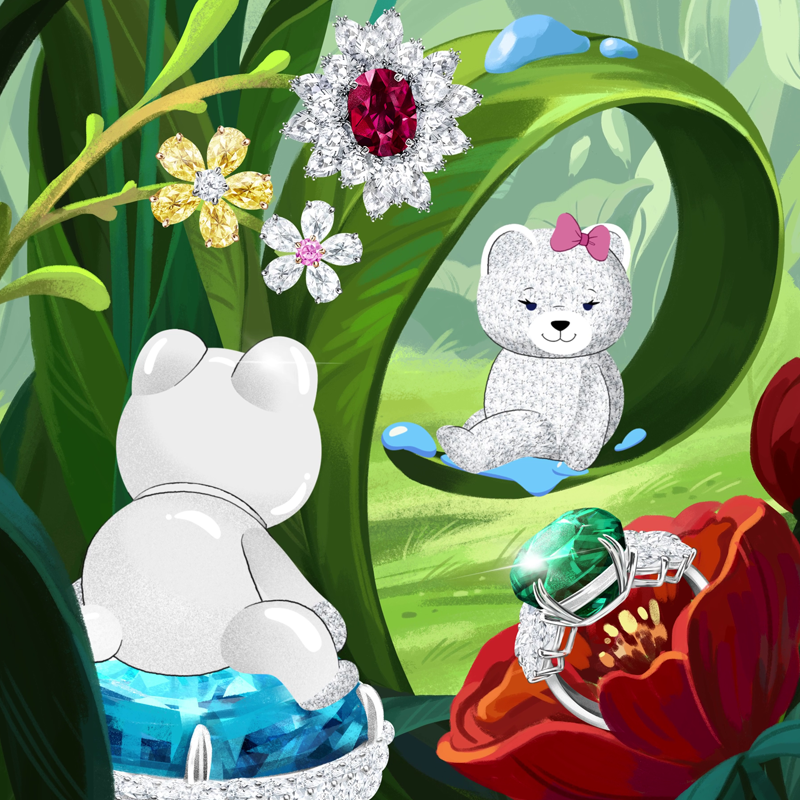 Украшения Mercury из коллекций Color и Flower