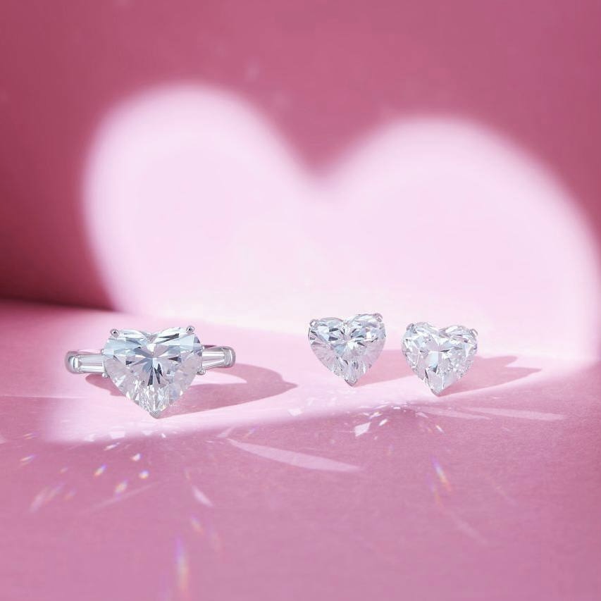 Кольцо и серьги Mercury Classic из белого золота с бриллиантами