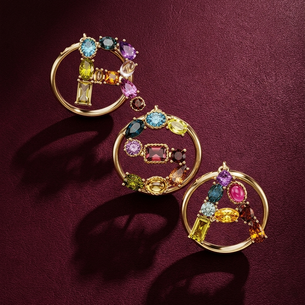 Кольца Колье Dolce&Gabbana Rainbow Alphabet из желтого золота с хризолитом, топазом, аметистом, гранатом, турмалином, кварцем, цитрином и перидотом. Кольца Колье Dolce&Gabbana Rainbow Alphabet из желтого золота с топазом, аметистом, кварцем, цитрином, перидотом, турмалином, гранатом и жемчугом