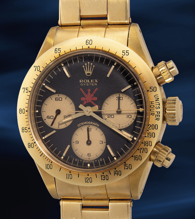 Хронограф Rolex Ref. 6265 Oyster Cosmograph “Oman” в 37 мм корпусе из желтого золота