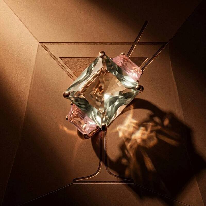 Кольцо Casato Acqua из розового золота с празиолитом, розовым кварцем и бриллиантами