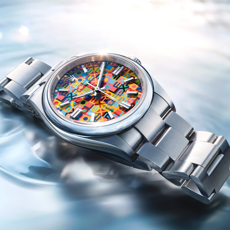 Часы Rolex O‍y‍s‍t‍e‍r‍ ‍P‍e‍r‍p‍e‍t‍u‍a‍l‍ в корпусе из стали Oystersteel с циферблатом с современной интерпретацией декора Jubilee