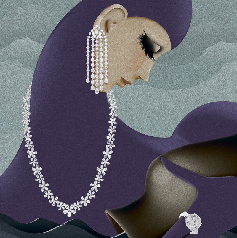 Водолей. На фото: серьги и кольцо Classic, колье Flower, все Mercury