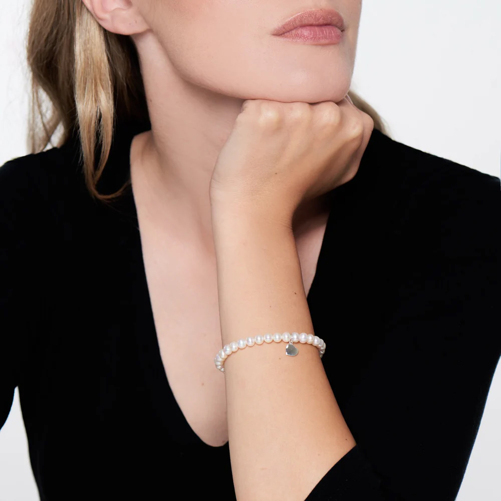 Браслет Mimi Elastica из серебра с жемчугом