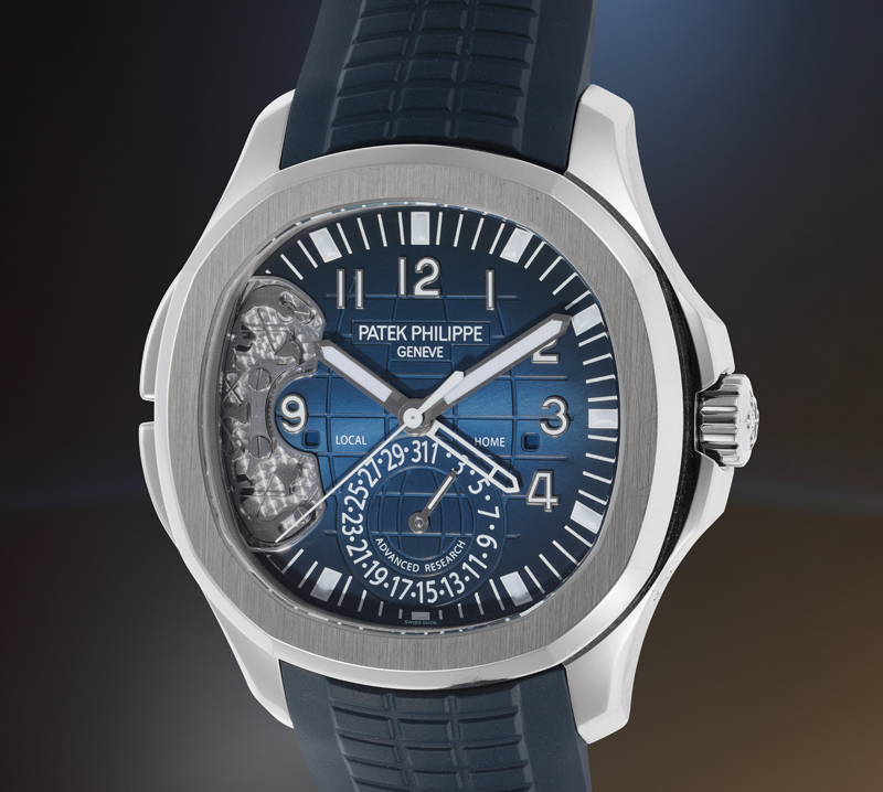 Часы Patek Philippe Advanced Research Aquanaut Travel Time Ref. 5650G-001 в корпусе из белого золота с функцией времени в двух часовых поясах 