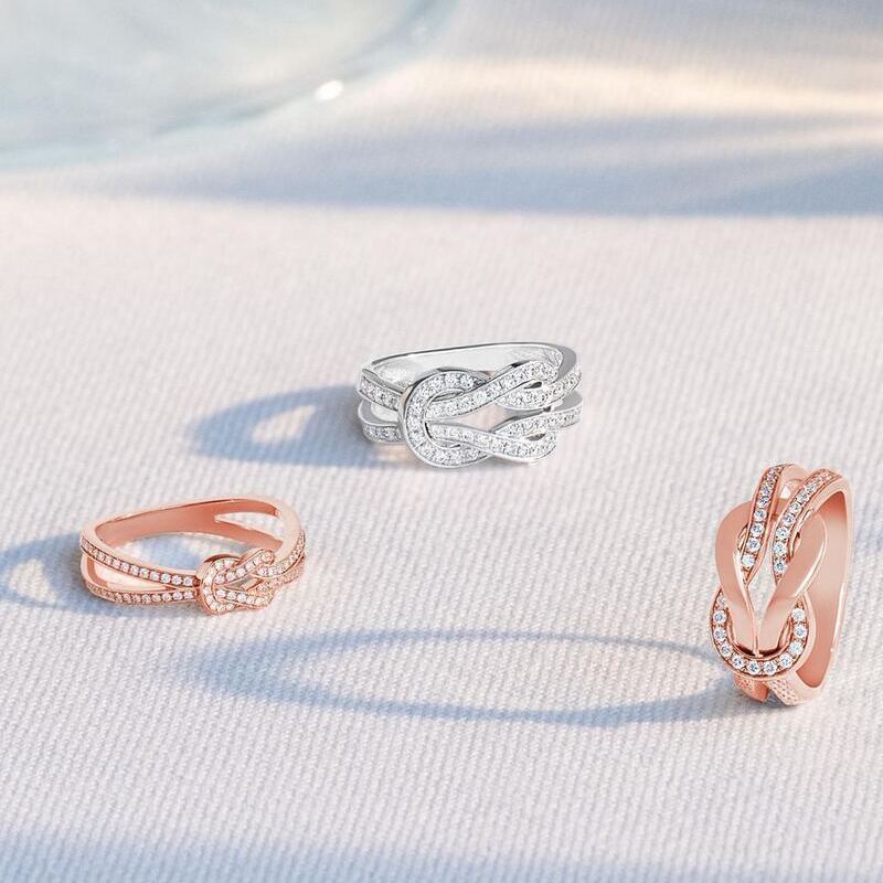 Кольца FRED 8°0 из розового и белого золота с бриллиантами