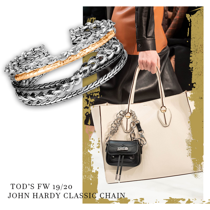 Браслет John Hardy Classic Chain || детали с показа Tod's FW 19/20