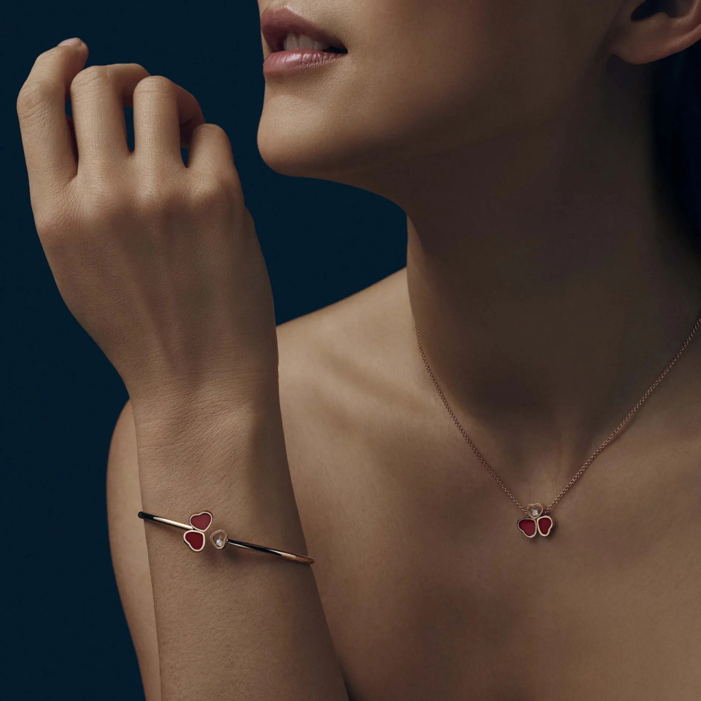 Украшения Chopard Happy Diamonds из розового золота с бриллиантами
