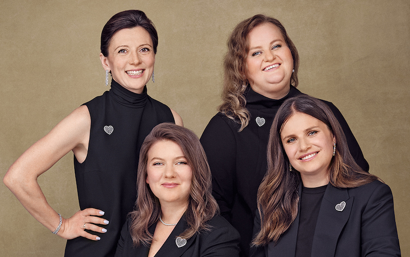 Победительницы премии Forbes Woman Mercury Awards 2021 Анна Клепиковская, Инна Должикова, Ольга Барабанова и Алена Куратова