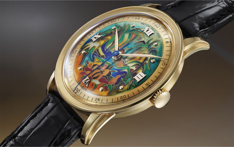 Часы Patek Philippe Ref. 2481 «Pristine Forest» в 36,5 мм корпусе из желтого золота с узором эмалью на циферблате