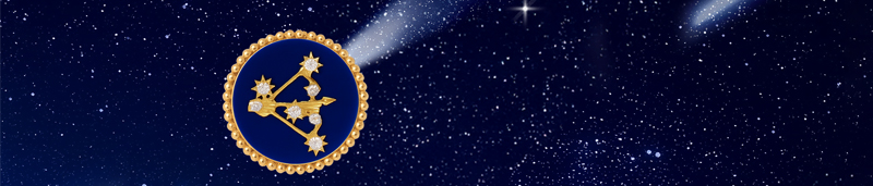 Кулон Serendipity Zodiac «Стрелец» из желтого золота с бриллиантами и синей керамикой