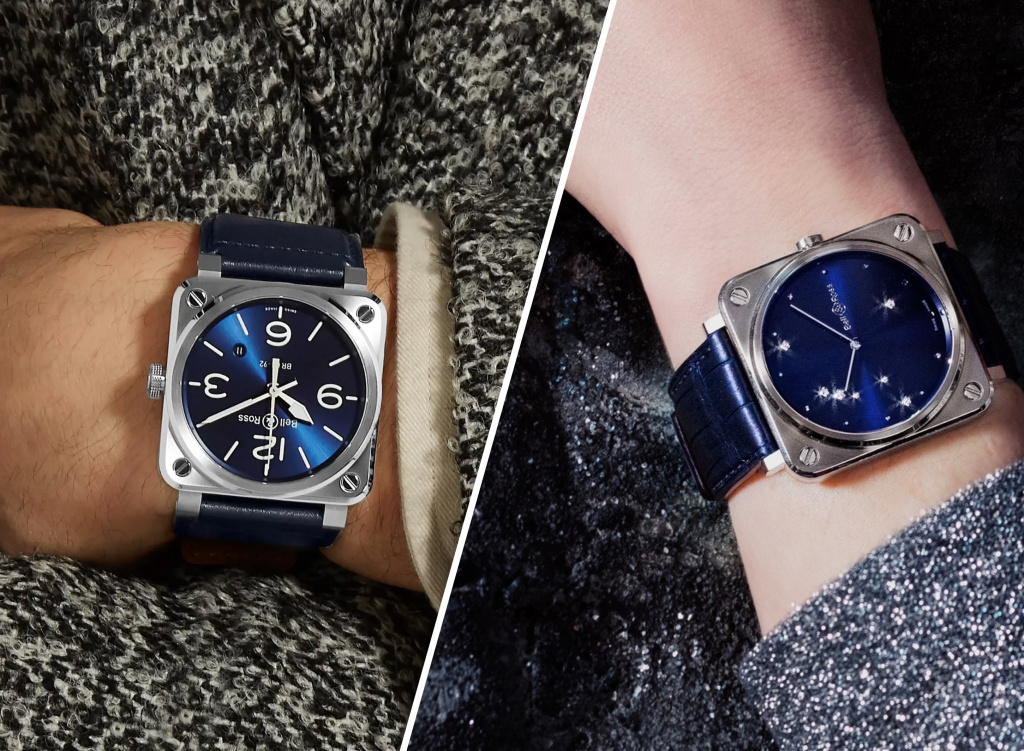 На фото: BR 03-92 в 42 мм корпусе и BR S в 39 мм корпусе, все Bell & Ross 