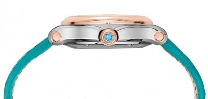 Заводная головка часов happy Fish инкрустирована голубым топазом