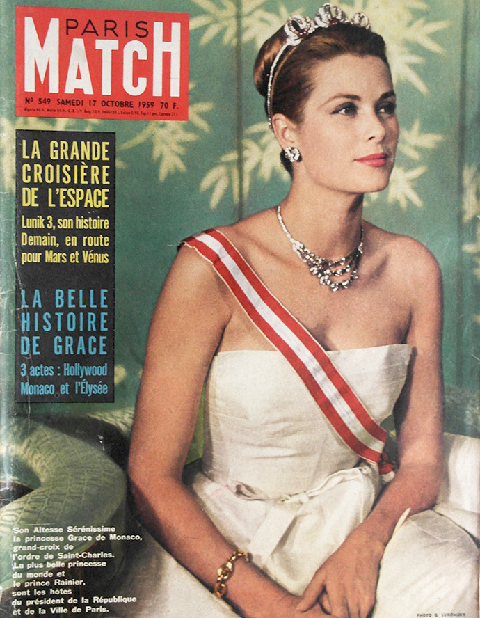 Грейс Келли на обложке французского журнала Match, 1959 (дата рождения — 12 ноября 1929)