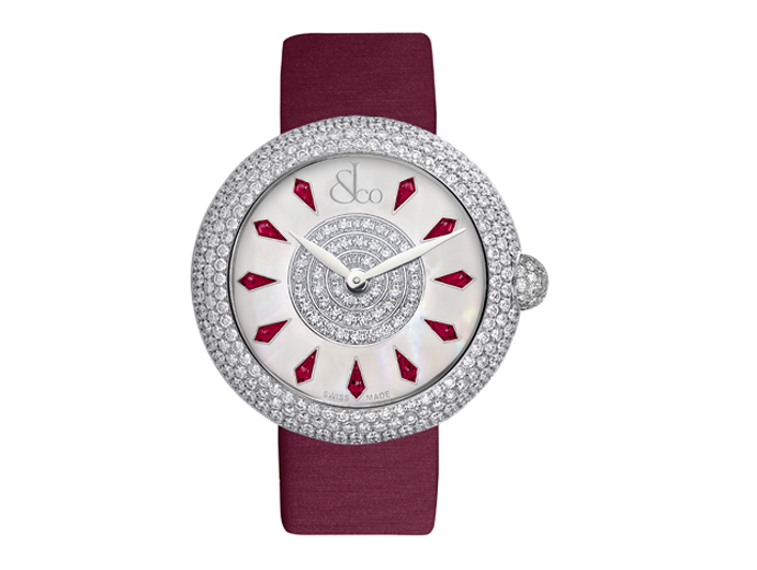 Часы Jacob & Co Brilliant Half Pave в корпусе 44 мм c часовыми метками из рубинов