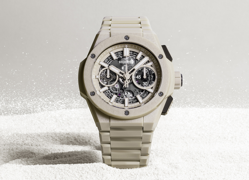  Хронограф Hublot Big Bang Integral Beige Ceramic в 42 мм корпусе из бежевой керамики с функцией Flyback 