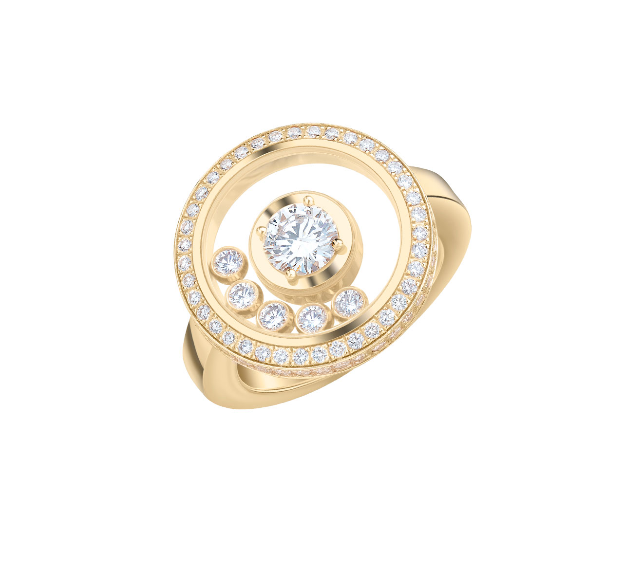 Кольцо Happy Solitaire Chopard Happy Diamonds 826668-0014 - фото 1 – Mercury