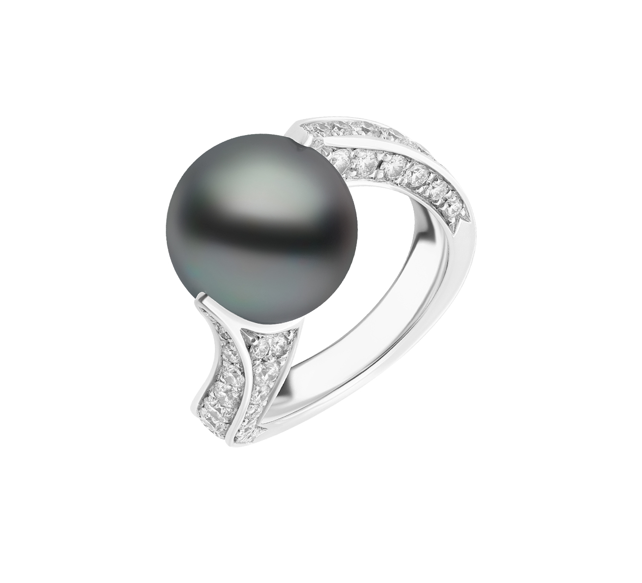 Кольцо MIKIMOTO Classic PRE 661 BDW - фото 1 – Mercury