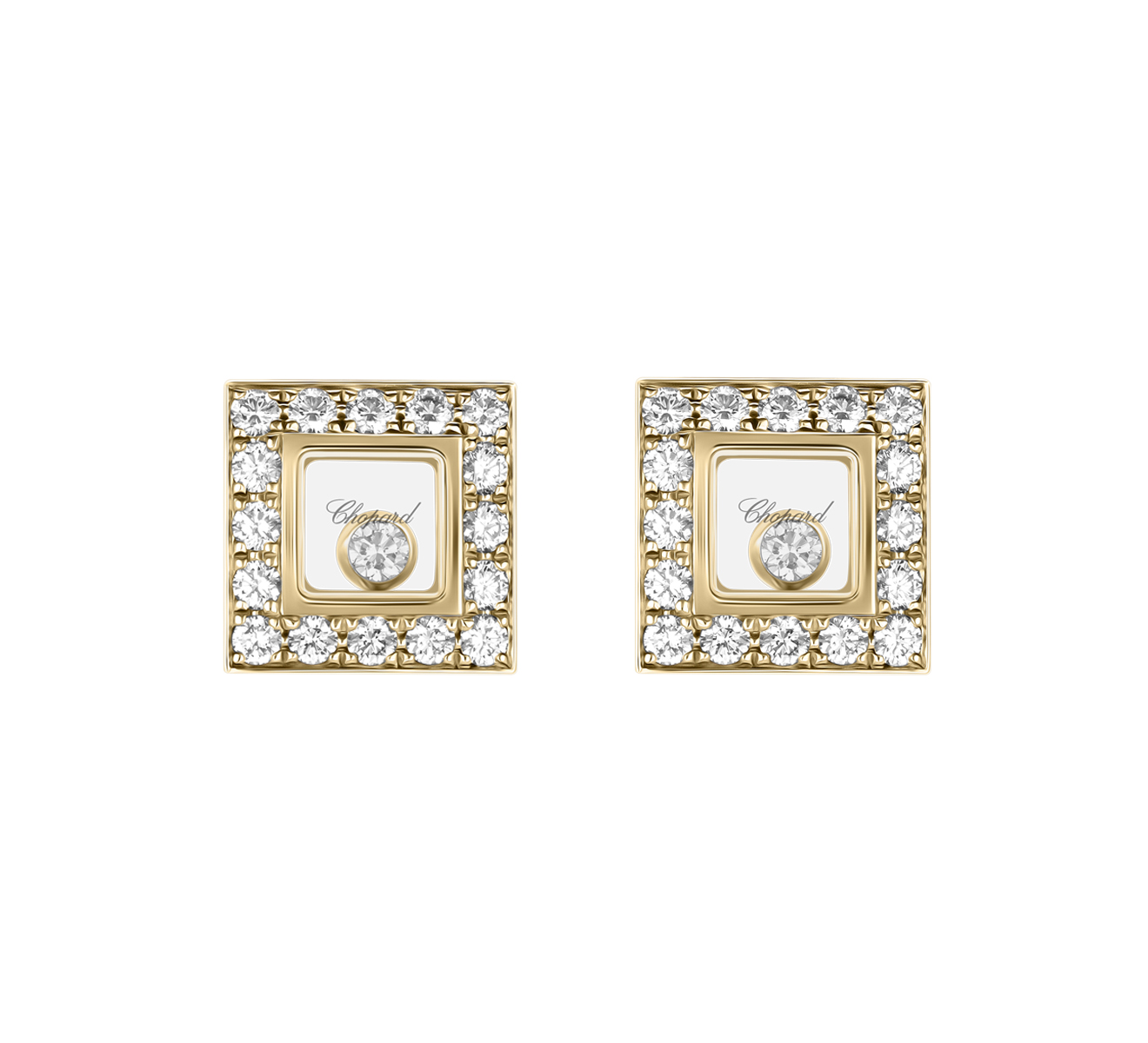 Серьги Icons Square Chopard Happy Diamonds 832896-0001 - фото 1 – Mercury