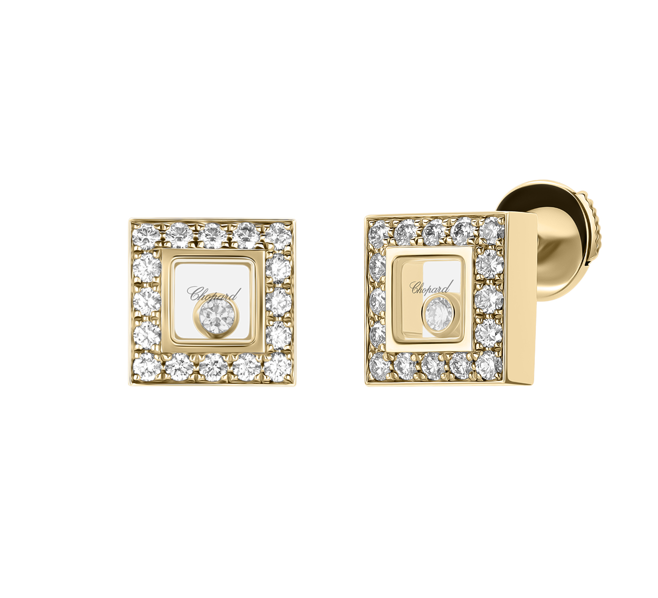 Серьги Icons Square Chopard Happy Diamonds 832896-0001 - фото 2 – Mercury