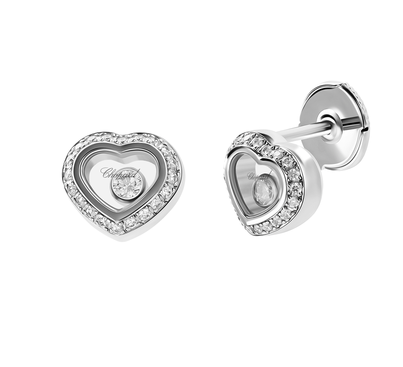 Серьги Icons Heart Chopard Happy Diamonds 836718-1001 - фото 2 – Mercury