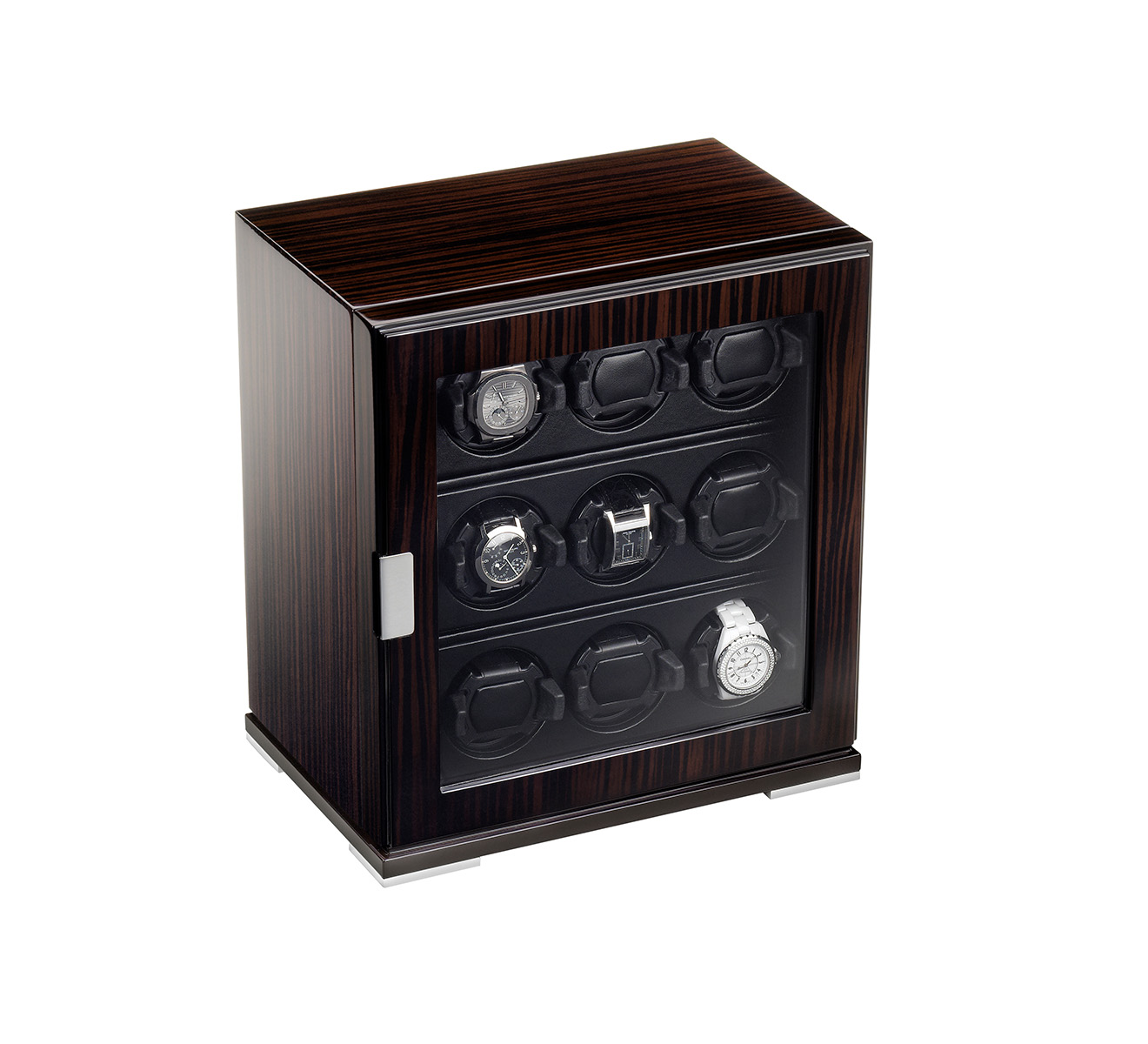 Шкатулка для часов с автоподзаводом SCATOLA del TEMPO Watch Winders 9 RT EB OS 1 VETRO - фото 1 – Mercury