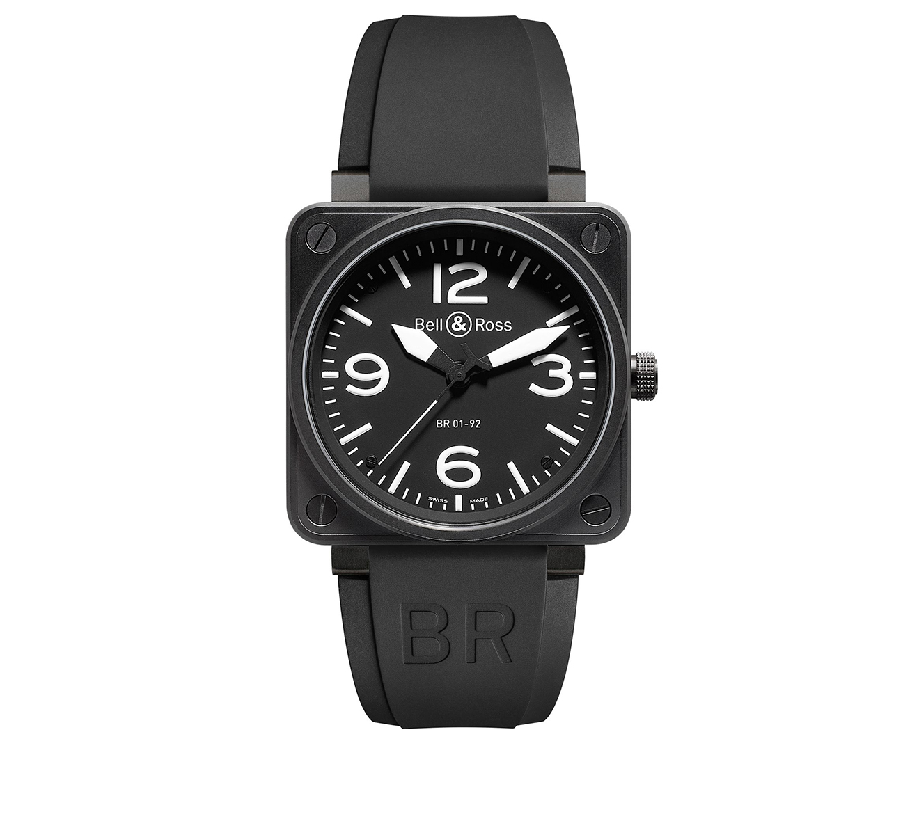 Часы Auto Black Carbon Bell&Ross BR 01 BR0192-BL-CA - фото 1 – Mercury