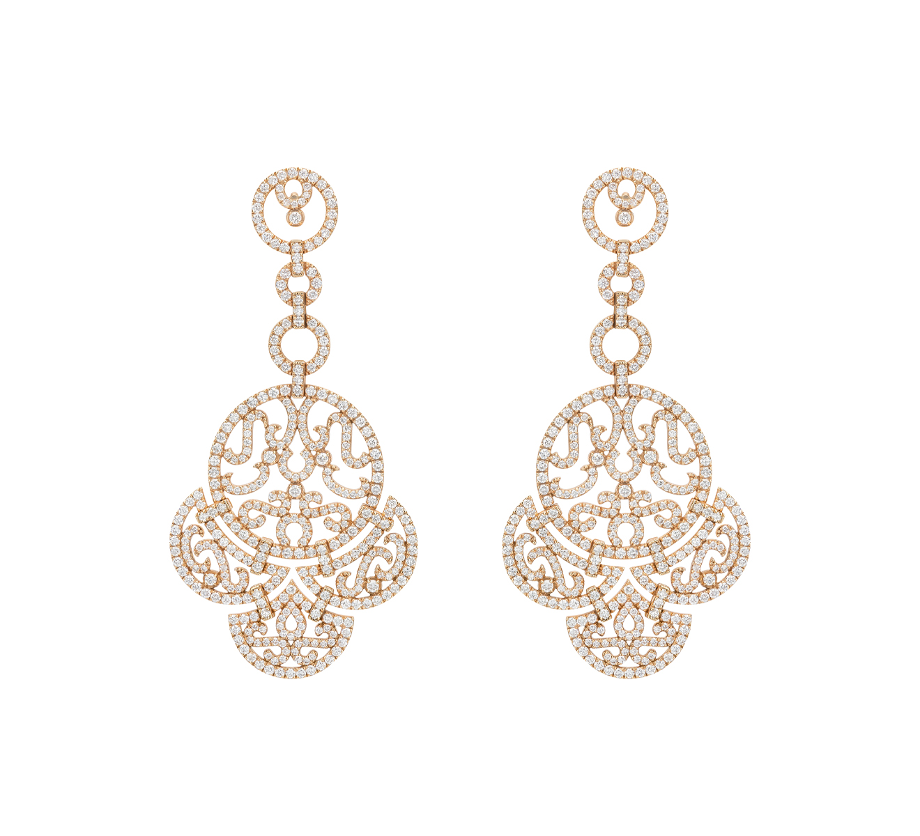 Серьги Jacob&Co Lace 90814945 - фото 1 – Mercury