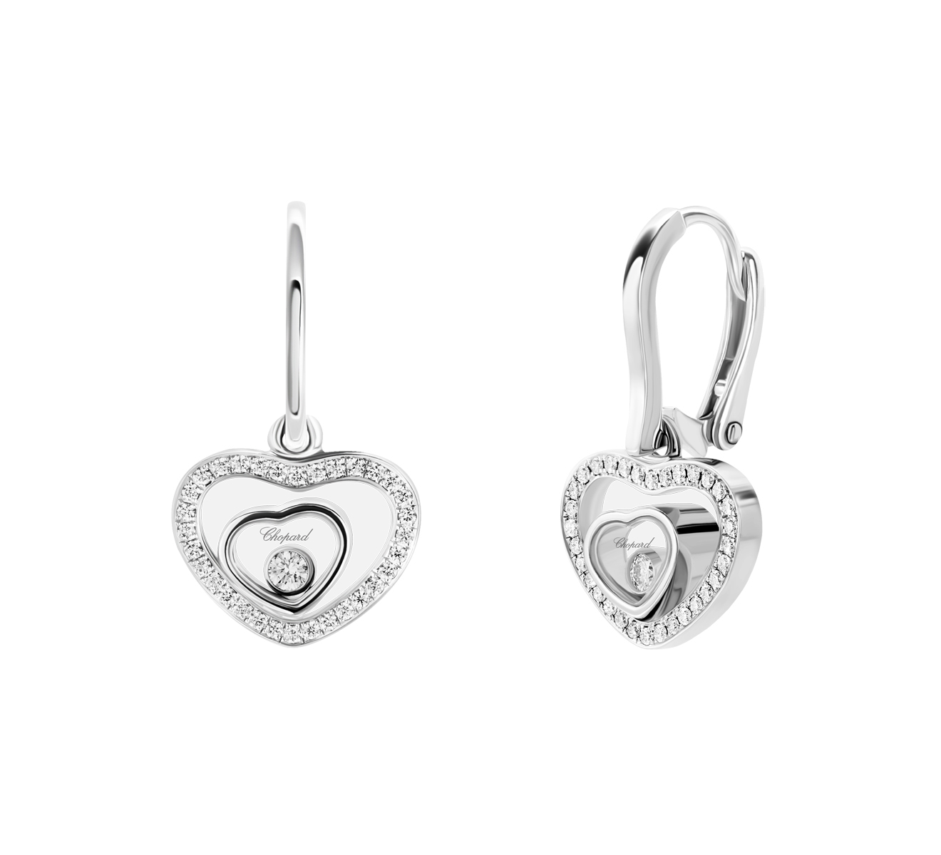 Серьги Happy Hearts Chopard Happy Diamonds 837482-1002 - фото 2 – Mercury