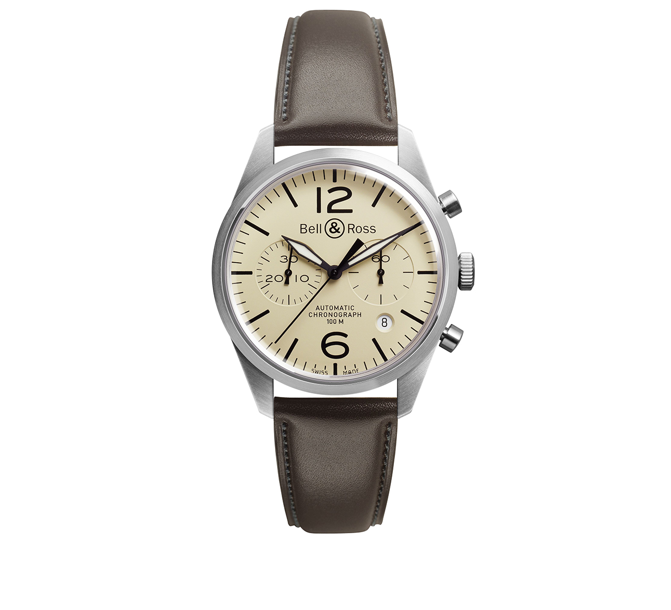 Часы Original Beige Bell&Ross Vintage BRV126-BEI-ST/SCA - фото 1 – Mercury