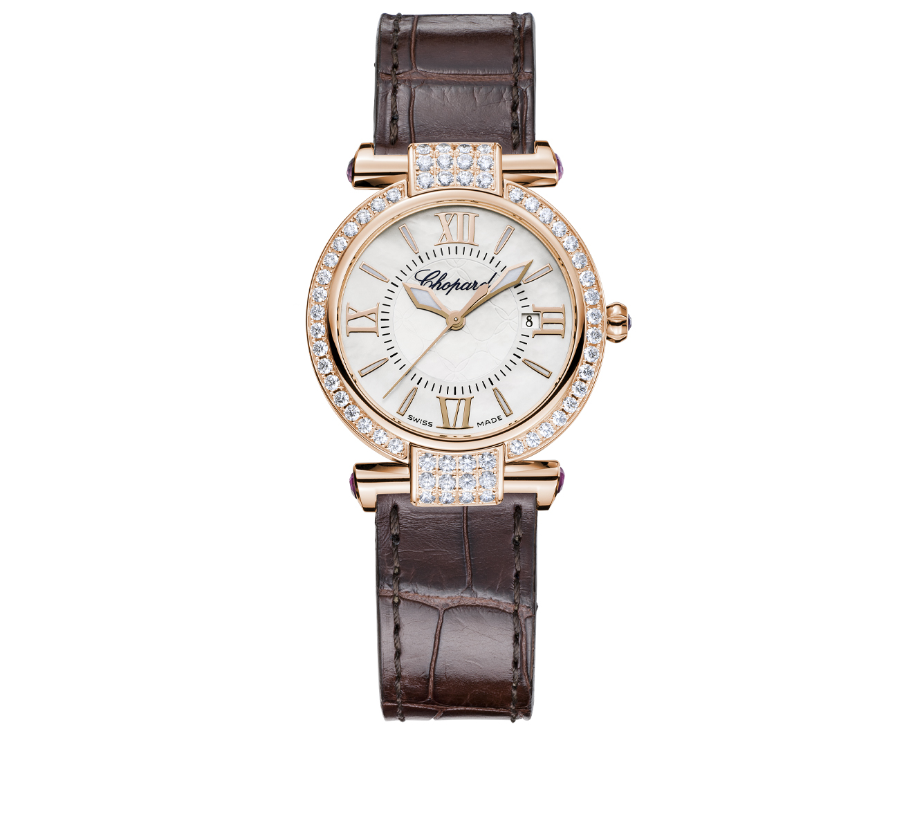 Часы Rose Gold Date Diamond Chopard Imperiale 384238-5003 - фото 1 – Mercury