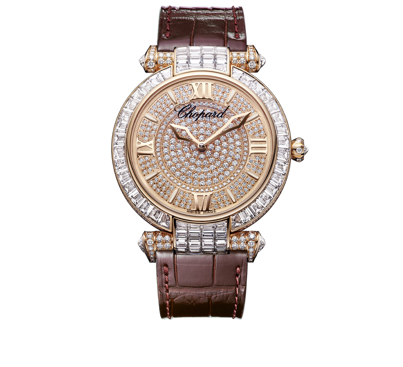 Часы Rose Gold Pave Chopard Imperiale 384239-5003 - фото 1 – Mercury
