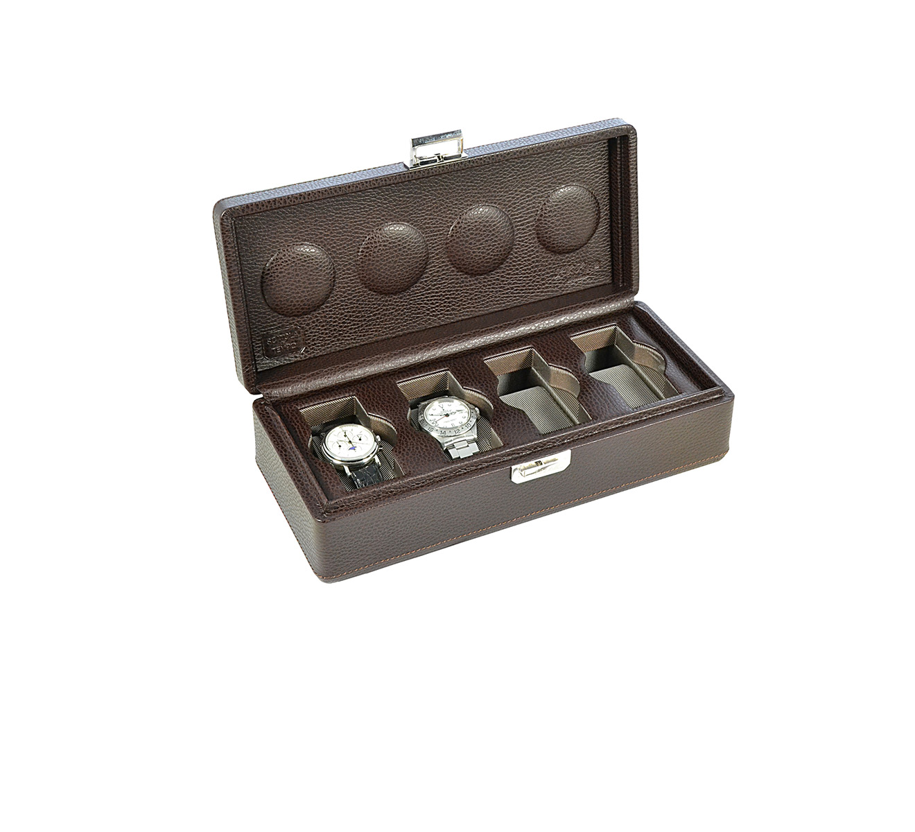Коробка для часов SCATOLA del TEMPO Watch Cases VALIGETTA 4 CHOCOLATE - фото 1 – Mercury
