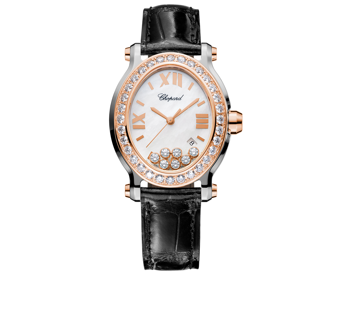 Часы Happy Sport Oval Chopard Happy Sport 278546-6002 - фото 1 – Mercury