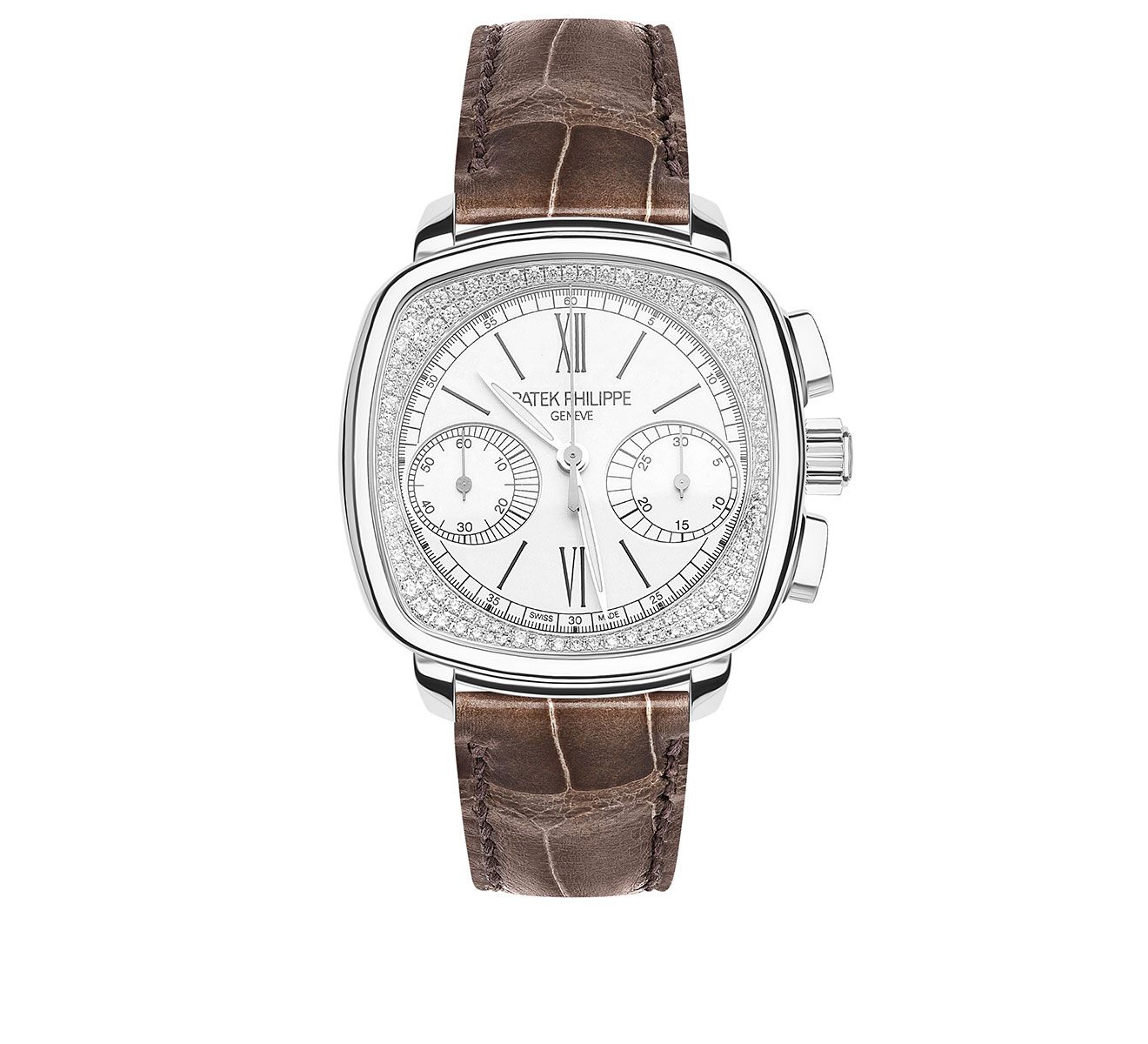 Часы White Gold Chronograph Diamonds PATEK PHILIPPE Complications 7071 G-001 - фото 1 – Mercury